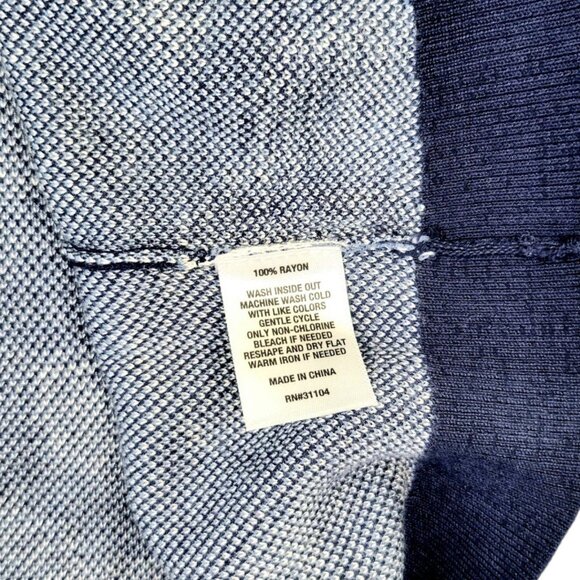 NWT Womens XL Wonderly Navy Animal Print Oversized Long Sleeve High-Low Sweater - Picture 11 of 12